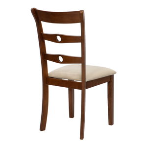 Silla de comedor sofisticada con marco de madera maciza y diseño de respaldo moderno - Product Image 4