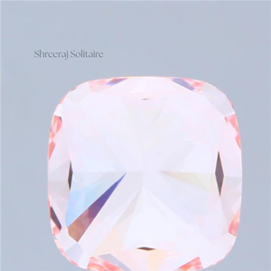เพชรสรีระเจ โซลิแตร์ 5 กะรัต ทรงคุชชั่น สีชมพูแฟนซี วิวิด  เพชรสังเคราะห์  ความสะอาดระดับ VVS2/VS1  ได้รับการรับรองจาก IGI  เพชรเม็ดเดี่ยว - Product Image 5