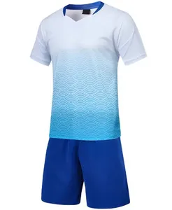 Formato personalizzato Logo privato stampa Team di indossare sublimazione uniformi di alta qualità in tinta unita da uomo di calcio uniforme