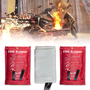 Couverture anti-feu d'urgence résistante à la chaleur 550°C, protection efficace contre l'incendie, matériau en fibre de verre blanc, plusieurs tailles - Product Image 2