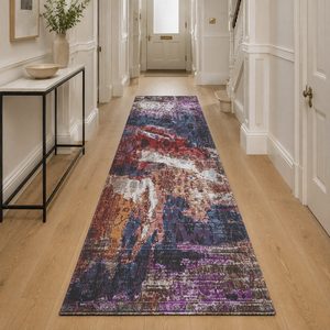 RUGS DEPOT LXDP-0894 Wholesale Multicolor Neutral Contemporary Abstract Digital Printed Machine Washable Chenille Rug Non <b>Slip</b> - Product Image 5