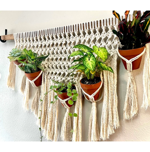 Handmade Cotton Cord Twested Customized Macrame Plant Hanger for <b>Wall</b> and Window Decoration - Product Image 3