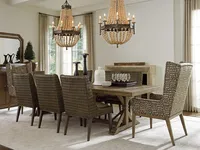 Meubles modernes et durables pour le salon, table à manger en bois de luxe pour la famille, table à manger sur piétement pour la salle à manger