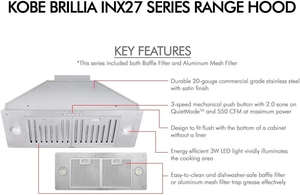 30 ชิ้น ตัวกรองแบบฝังในตัว รุ่น Range Hood 550 CFM สแตนเลสสตีล LED พร้อมตัวกรอง - Product Image 6