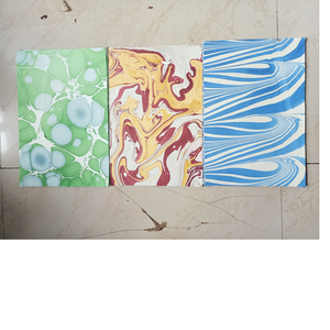 Handmade Cotton Rag <b>Papers</b> with Marble <b>Printed</b> Texture in Sheet Size of 56*76 cm Suitable for Use As Envelope Liners - Product Image 1