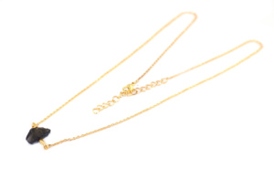 Collar de Cadena con Piedras Preciosas de Iolita Natural en Bruto, Chapado en Oro de 24k, Cristal Curativo, Piedra de Nacimiento, Joyería para Mujeres y Niñas - Product Image 4