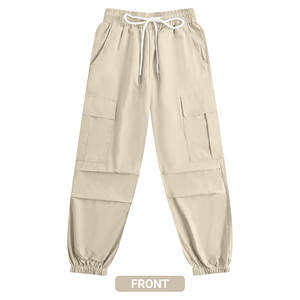 Pantalones de hombre 100% algodón francés Terry Jogger pantalones de hombre logotipo personalizado pantalones de chándal holgados elástico alto bolsillo suelto servicio OEM - Product Image 3