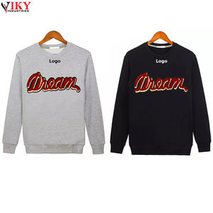 Impression de logo personnalisée, vente en gros, sweat-shirts pour hommes en coton 100% style unique, col rond, manches longues, broderie chenille, automne - Product Image 5