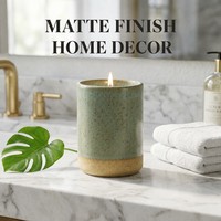 Vases à bougies en céramique cylindriques en gros, récipients en cire de soja parfumée, décoration de table pour la maison et les mariages, finition mate, en vrac