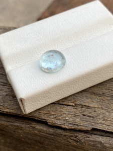 Hermosa PIEDRA DE cabujones de forma redonda de Aguamarina de Color superior Natural con buen brillo, piedras preciosas sueltas para hacer joyas de 2,12 quilates - Product Image 4
