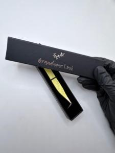 GETUP BROSONS IMPEX Nouvelle pince à épiler de précision en acier inoxydable à pointe lisse à 90 degrés avec revêtement en poudre jaune et nouvel emballage - Product Image 5