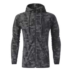 Conjunto de Sudadera con Capucha y Pantalones Deportivos de Dos Piezas, Estampado de Camuflaje, Transpirable, de Forro Polar, para Invierno, Estilo Informal, Holgado, para Hombre - Product Image 3