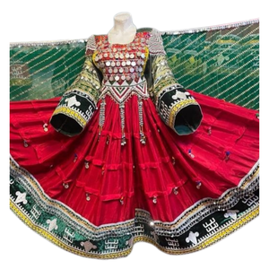 Robe Afghane Grande Taille Nouveaux Modèles Très Vendus pour Femme, Style Tribal Kuchi, Fête Bohème, Broderies Vintage, Appliques, Longueur Cheville - Product Image 1