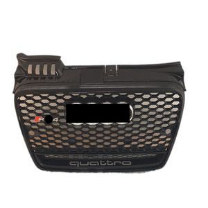 Grille de pare-chocs de style RS4 pour <span class=keywords><strong>Audi</strong></span> <span class=keywords><strong>A4</strong></span> S4 B7 changer pour RS4 grille de pare-chocs en nid d'abeille 2005 <span class=keywords><strong>2006</strong></span> 2007 2008 B7 facelift noir et argent brillant - Product Image 3