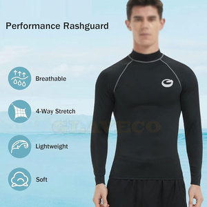 High Performance Men's Rash Guard Custom Made Low MOQ New Arrival UPF50+ Breathable Quick Dry - Product Image 2
