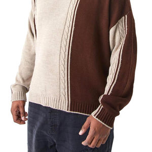 Suéter de Cuello Alto Informal de Color Sólido para Hombre, de Manga Larga, Talla Grande, con Logotipo Frontal, Antibolitas, Lana Gruesa y Cachemira - Product Image 5