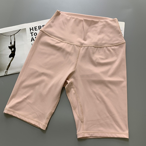 Shorts de Punto de Cintura Alta para Mujer, Color Sólido, Transpirables, Cintura Elástica, Casuales, para Hacer Ejercicio, en Varios Colores - Product Image 3