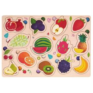 Venta al por mayor personalizado 14 piezas juguetes educativos de madera frutas populares kits rompecabezas OEM ODM rompecabezas proveedor de fábrica - Product Image 1