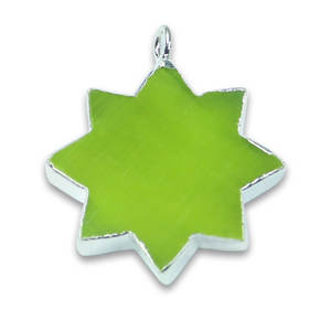 Monalisa Stone Hand Carved Gum Flower <b>Star</b> Moon Shape Crystal Min Jewelry Pendants & Charms <b>Necklace</b> - Product Image 1