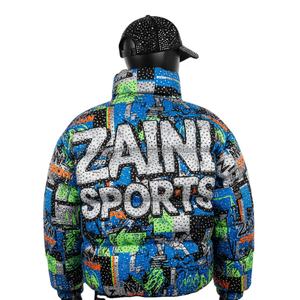 Veste bouffante pour femmes 380 GSM Polyester Tissu multicolore Street Style Print Logo personnalisé Sérigraphie Vestes bouffantes pour femmes - Product Image 2