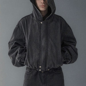 Sudadera con capucha de algodón de gran tamaño para hombre personalizada al por mayor 500 Gsm Jersey bordado con impresión digital para invierno - Product Image 3