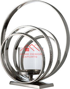 Bougeoir en T avec finition dorée en métal et aluminium, tout nouveau design, pour accessoires de décoration moderne et luxueux - Product Image 4