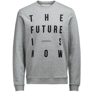 Sudadera de Invierno para Hombre, Color Gris Jaspeado, de Algodón y Felpa, con Estampado Digital y Tinte Liso, Personalizable con Impresión Frontal - Product Image 1