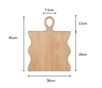 Planche à découper en bois OEM avec poignée en boucle |   Planche à servir et à découper en gros