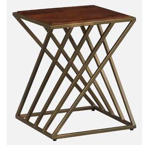 Mesa auxiliar de metal Ruth contemporánea Diseño de hierro duradero para sala de estar - Product Image 3