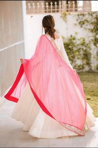 ชุดสلوار คามีซ แฟชั่นล่าสุดจากฟาเตมา ผ้าจอร์เจียต์เทียม แต่งด้ายออร์แกนซ่า คอวี ดีไซน์หรูหรา ประดับเลื่อมวิชิตร้า ปักลายวิจิตร - Product Image 6