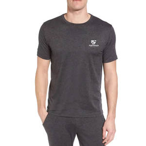 T-shirts pour hommes en coton 100% uni teint en fil, col rond, de haute qualité, vêtements de sport, coupe régulière, manches courtes, respirant, séchage rapide - Product Image 1