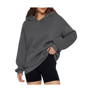 Sudadera con capucha pesada de algodón de alta calidad 100% para mujer, estampado de espuma personalizado, logotipo frontal, estilo informal para invierno - Product Image 1