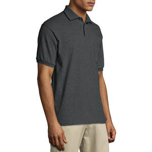 Logotipo personalizado Serigrafía Transpirable Tallas grandes Jersey Sólido Hombre para Camisas Verde oscuro para el cuello - Product Image 5