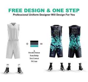 Nouveaux styles Design personnalisé maillot de basket-ball respirant séchage rapide Polyester maille tissu couleur uniforme complet de l'équipe de basket-ball - Product Image 2