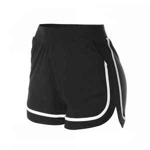Shorts de sport pour femmes sans couture, unis, taille haute, effet push-up, style athlétique, avec poches, extensibles dans les quatre sens - Product Image 3