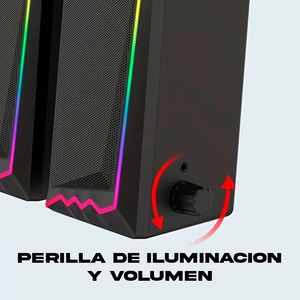 ลำโพงคอมพิวเตอร์ RGB ลำโพงตั้งโต๊ะพีซี - คละสี - Product Image 6