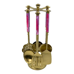 Copper Finish Stainless Steel <b>Kitchen</b> <b>Utensil</b> <b>Set</b> 6 Piece High Quality Durable Dishwasher Oven Safe Lightweight Everyday Use - Product Image 5