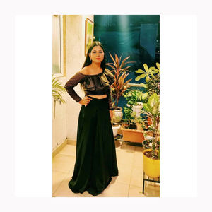 Gold Embroidered Red Velvet Dupatta/<b>Shawl</b> for Women 4 Sides Embroidered Heavy Party and Wedding Wear <b>Indian</b> Pakistani Dupatta - Product Image 4