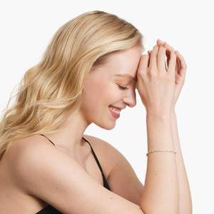 Bracelet à breloques de luxe en argent 925/or 10 carats 6 pouces coupe émeraude multi forme élégant mariage romantique tenue quotidienne cadeau unisexe - Product Image 5