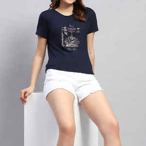 เสื้อยืดผู้หญิงแขนสั้นพิมพ์ลายดีทีจีแฟชั่นลำลอง - Product Image 2