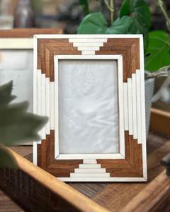 Decorative Handmade Wood Resin <b>Photo</b> <b>Frame</b> with Customized Logo Modern Home Decor Accent Premium Display Piece <b>Gift</b> - Product Image 4