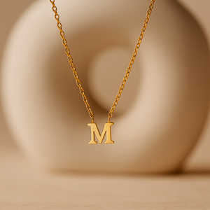 Stylish Stainless Steel Initial <b>Necklace</b> with Diamond Pearl & Zircon Accents for Weddings Parties Gifts - Product Image 4