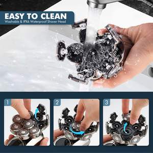 Tête de rasoir universelle de remplacement à 8 lames argentées 56g pour hommes, utilisation sur le visage - Product Image 2