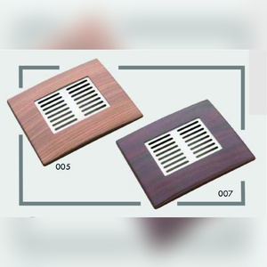 แผ่นปิดเต้ารับไฟฟ้าลายไม้หรูหรา พร้อมฝาครอบระบายอากาศโลหะ ขายส่งจากโรงงาน รับผลิตแบบ OEM ขายส่งจำนวนมากจากโรงงานผู้ผลิต - Product Image 2