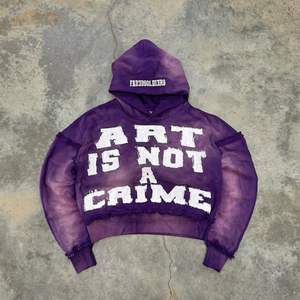 Sweat-shirts et sweats à capuche Boxy en coton pour hommes, brodés en détresse, teintés au soleil, à épaules tombantes, à capuche lavée vintage - Product Image 4