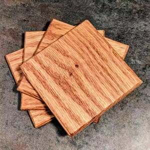 Nouveaux sous-verres carrés en bois de noyer fabriqués à la main au design moderne par Crescent Crafts - Product Image 4