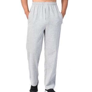 Pantalones de hombre con cintura elástica estilo callejero con logotipo personalizado, pantalones de chándal acampanados con pintura informal salpicada, pantalones de sudor acampanados apilados para hombre - Product Image 1