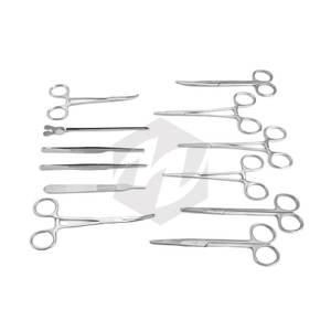 Ensemble de pansements pour chirurgie mineure 13 pièces en acier inoxydable Kit d'instruments médicaux chirurgicaux Soins des plaies, suture et pansement réutilisables - Product Image 3