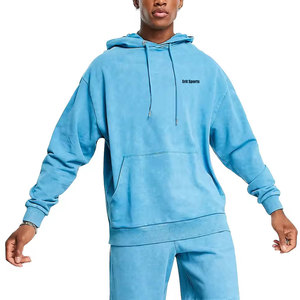 เสื้อฮู้ดดี้ผู้ชายแบบย้อมสีเอซิด ขายตรงจากโรงงาน ปี 2026 รับทำโลโก้ตามสั่ง เสื้อฮู้ดดี้ย้อมสีเอซิดสีพื้นสำหรับผู้ชาย - Product Image 1