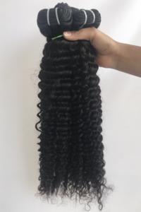 Top 100% Premium 20 "cuticule bouclée profonde alignée cheveux vierges indiens Double trame simple dessiné exporté par le meilleur fournisseur - Product Image 6